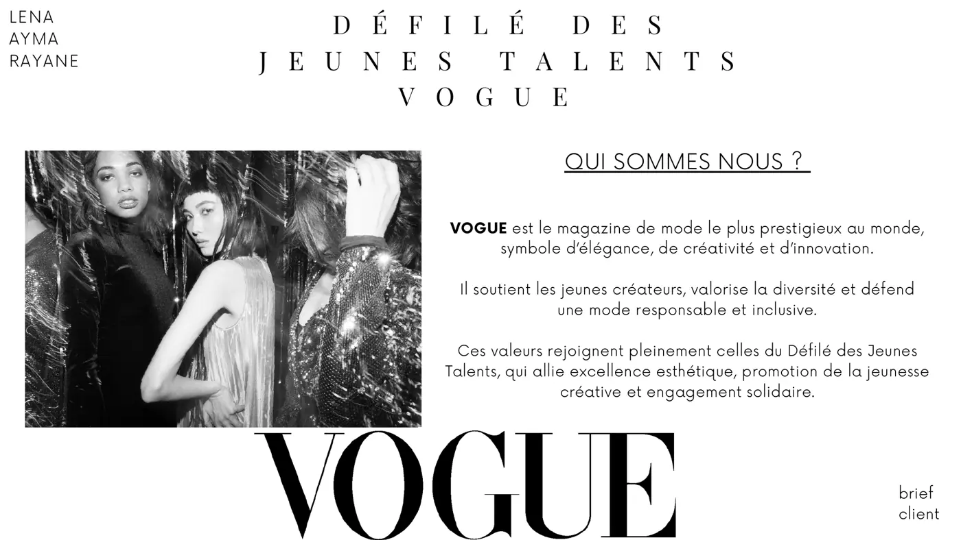 Défilé des Jeunes Talents 2026 × Vogue